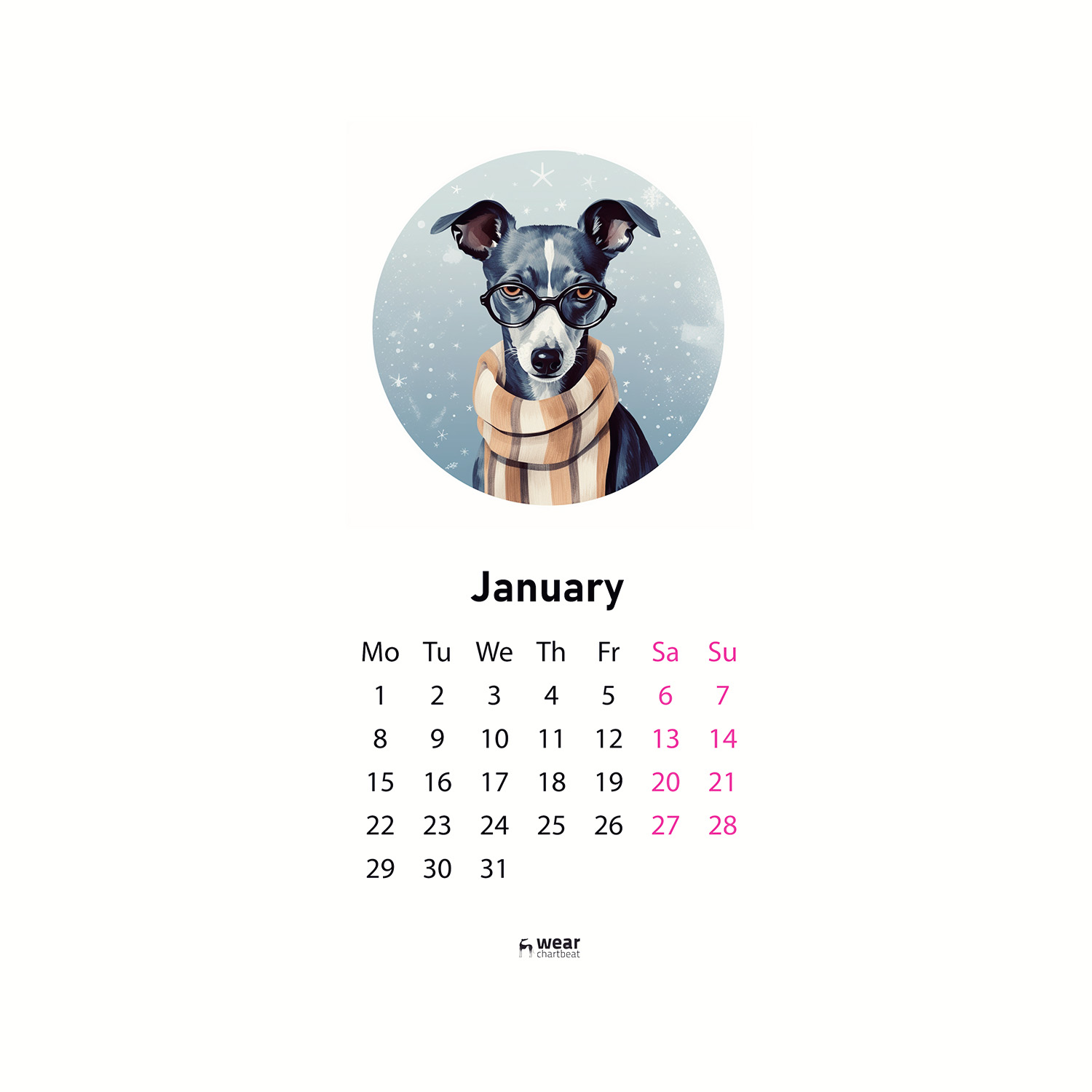 Italian greyhound wall calendar - Wear.Chartbeat image 2