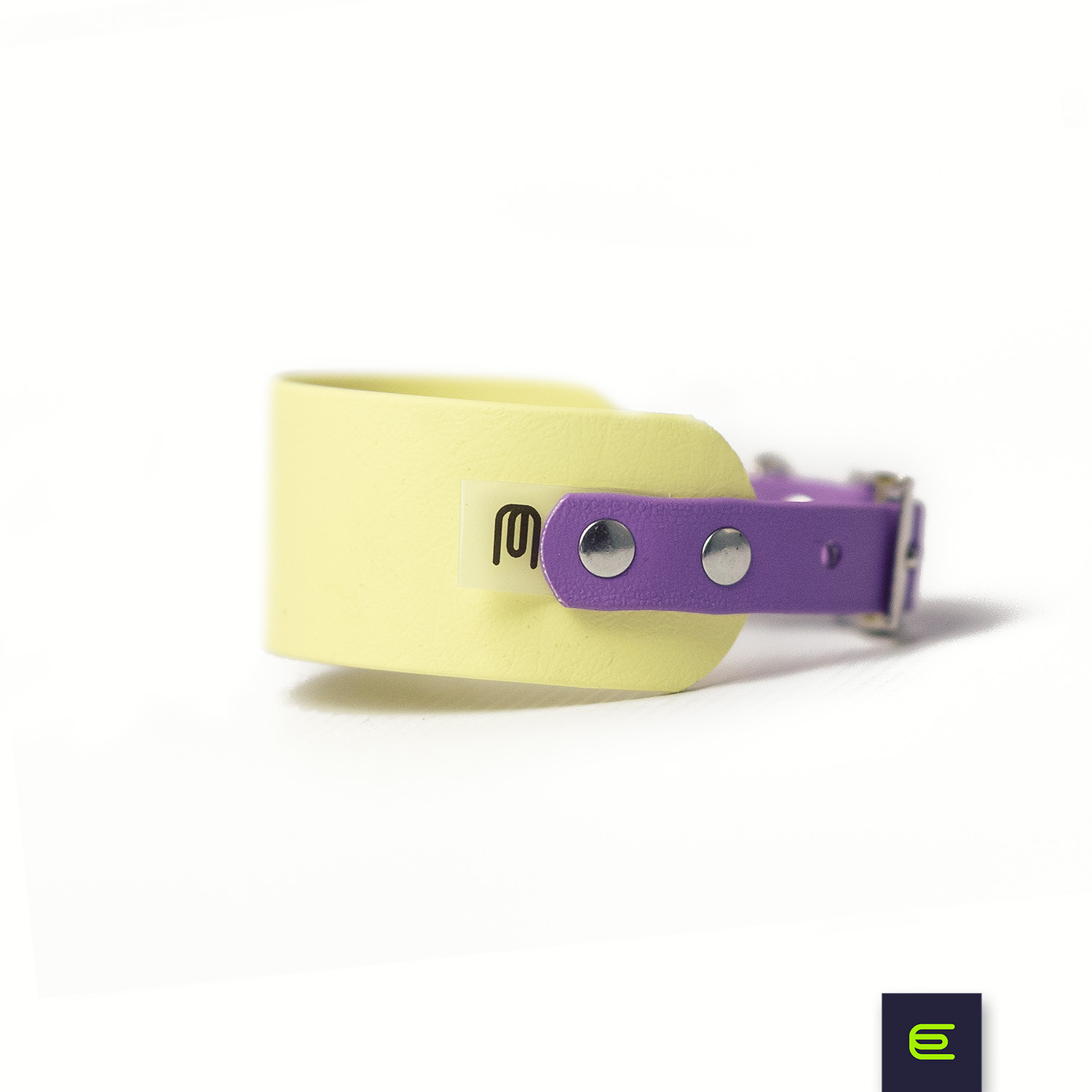 Italian greyhound collar EYESH Yellow Violet 074 BioThane® - EYESH -for dog walks- image 1