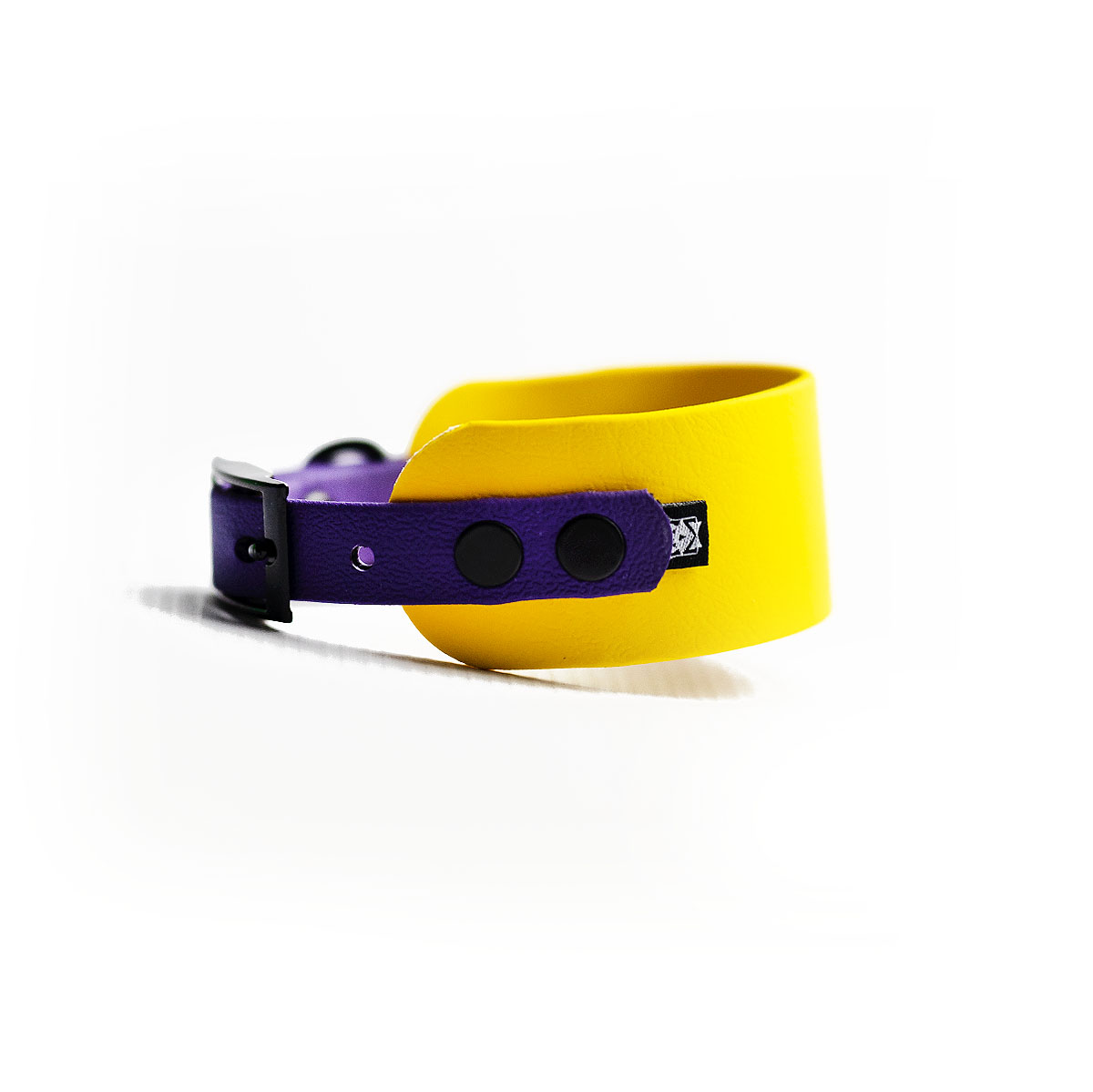 Italian greyhound collar Violet Yellow BioThane® - ACC image 1