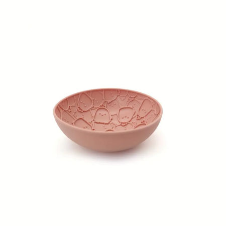 Silicone bowl for italian greyhounds with a slow-feeding function