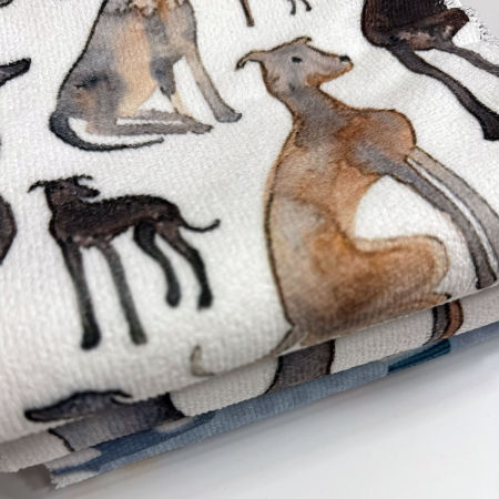 Towel with italian greyhound pattern. image 4