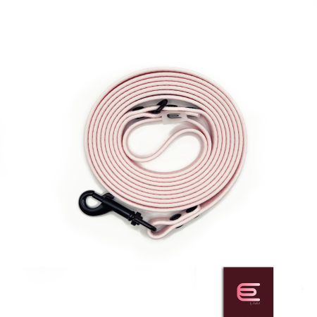 Long lead for talian greyhound made of PVC Hexa pastel pink 2m - EYESH -for dog walks- image 1
